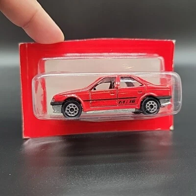 Sealed Majorette Peugeot 405 MI 16 Red Diecast Car 1/62 Vehicle - Image 1 of 4