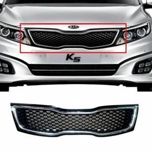Front Grille Original Kia 2014-2015 Optima SX SXL Upper Bumper Black Chrome OEM - Foto 1 di 5