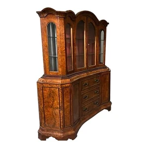 1900s Pair of Italian Antique Walnut Cabinets or Bookcases - Picture 1 of 8