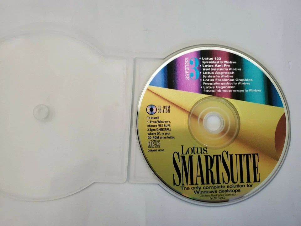 Vintage Lotus SmartSuite 3 PC CD collection of business tools Lotus 1-2-3  - Image 1 of 1