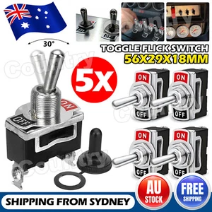 5x Waterproof Toggle Flick Switch 12V ON/OFF Car Dash Light Metal 12 Volt Boot - Picture 1 of 11
