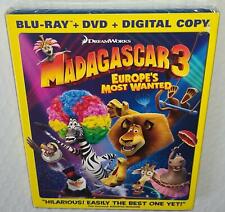 MADAGASCAR 3: EUROPE'S MOST WANTED (2012) BRAND NEW SEALED BLURAY + DVD COMBO