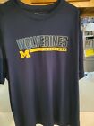 Michigan Wolverines Shirt Mens 3XL ProEdge Activewear Blue Short Sleeve 