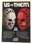 Publicité imprimée vintage NHL vs Soviets Super Series SportsChannel 1988 7,5 x 10,5 pouces