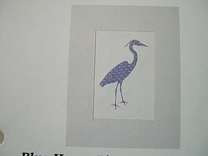 Blue Heron and Butterflies Applique Pattern Spinning Spools w/uncut plastic temp - Picture 1 of 3
