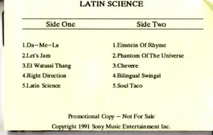 Latin Science Self Titled S/T PROMO ADVANCE DEMO Cassette Tape Album Hiphop Rap - Imagen 1 de 2