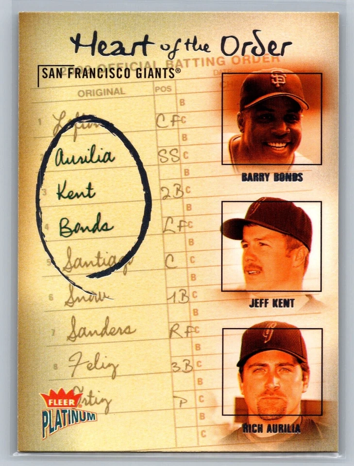 2003 Fleer Platinum Heart of the Order Aurilia Kent Bonds #10HO - Image 1 of 2