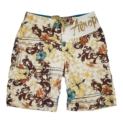 Aeropostale Aero Tabla de Surf Pantalones Cortos Bañador Tropical Hawaiano Tostado Para Hombres Talla M Foto 1 de 4