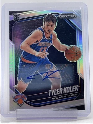 TYLER KOLEK 2024-25 PANINI PRIZM BLACK ROOKIE AUTOGRAPH SILVER RC AUTO Q3789 - Image 1 of 2