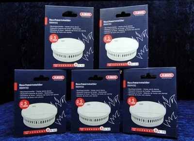 5x ABUS RWM90 Rauchwarnmelder - 5 Jahre Batterie - Rauchwarner Rauchmelder - Bild 1 von 4