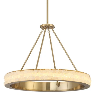 Minka Lavery 3887-L Divinamente 29"W LED Cristal Anillo Araña - Latón Celeste Foto 1 de 4