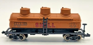 CB32: Life-Like N Scale Shell 3-Dome Tank Car #7764 SCCX 1105 w/ Case - Picture 1 of 2