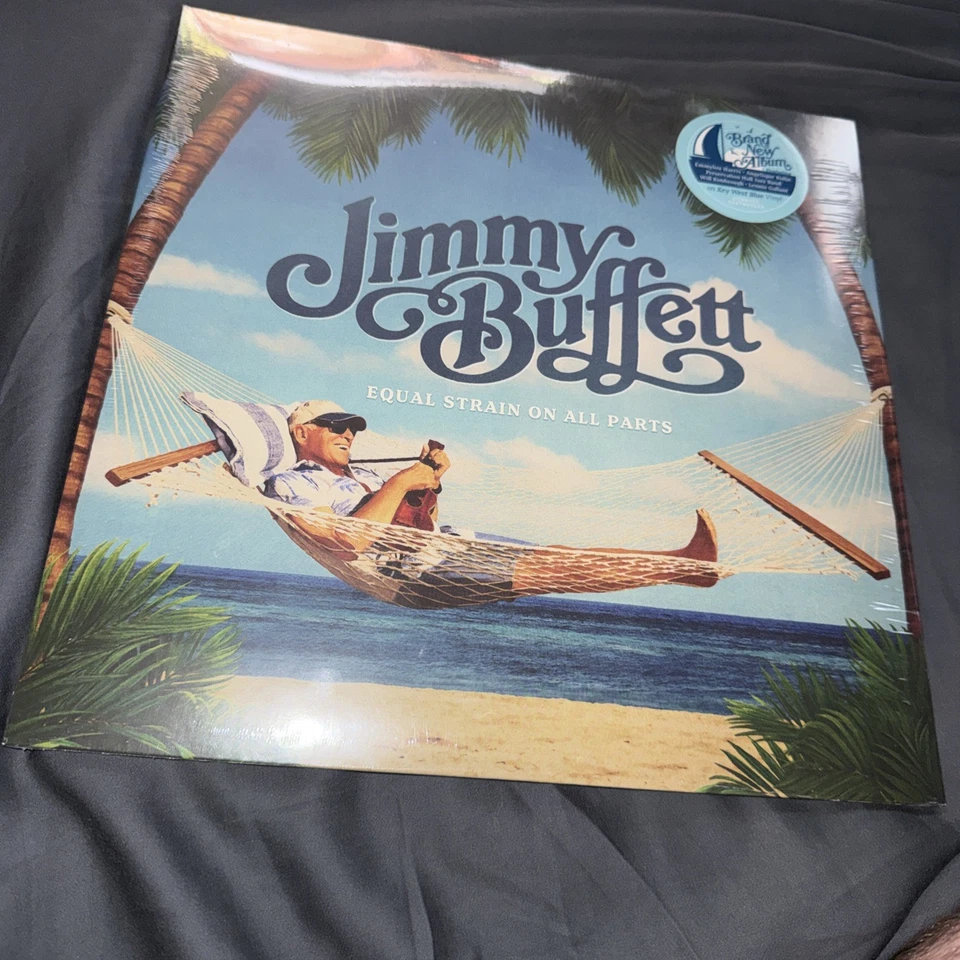 JIMMY BUFFETT EQUAL STRAIN ON ALL PARTS 2LP LIMITED KEY WEST BLUE VINYL SUN8093 - Image 1 of 2