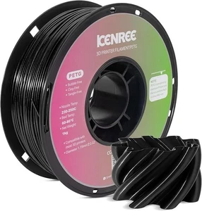 Filamento PETG 1,75 mm negro, potente filamento para impresora 3D PETG 1 kg resistente rígido - Imagen 1 de 3