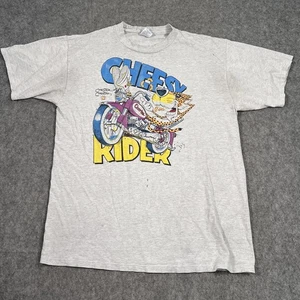 Vintage 90s Chester Cheetah Cheesy Rider Cheetos Gray Tee Shirt Tagged XL - Bild 1 von 6