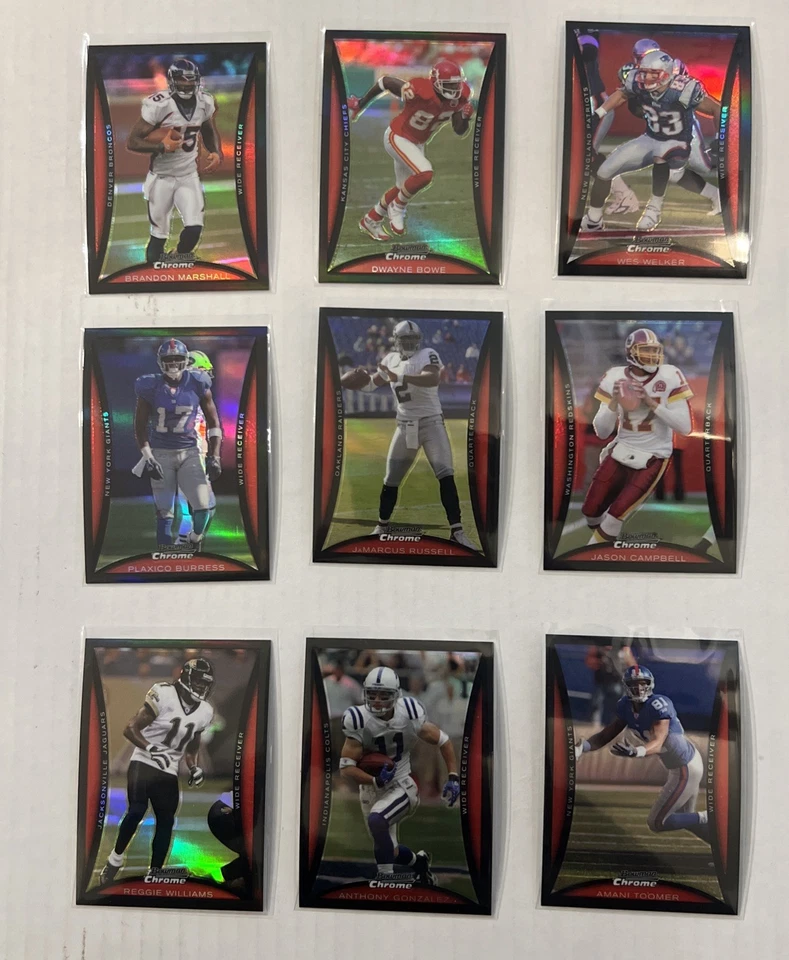 2008 Bowman Chrome Football Refractor Lot Of 9 - Image 1 of 1