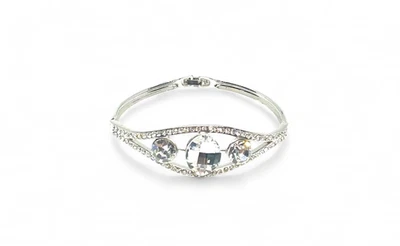 Pulseira de cristal Divine Swarovski Elements folheada a ouro branco 18K - Imagem 1 de 3