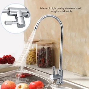 Trinkwasserhahn Edelstahl Umkehrosmose Küchenwasserhahn Chrom Wasserfilter 1/4" - Bild 1 von 9