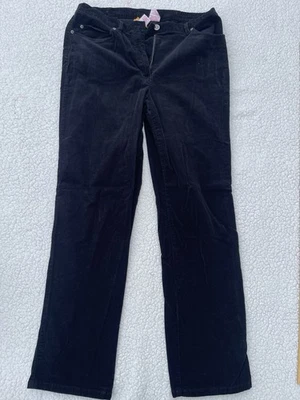 Ruby Rd Black Corduroy Pants Size 10 Stretch & Some Elastic Waist Straight Leg - Image 1 of 4