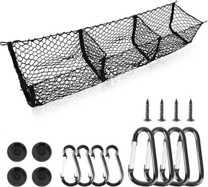Cargo Net Trunk Bed Organizer 59" Long Mesh Storage Net Heavy Duty Cargo Net... - Foto 1 di 9