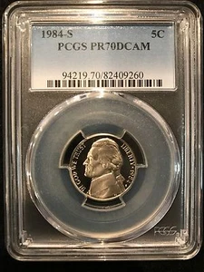 1984 S 5C Jefferson Nickel Proof PCGS PR 70 DCAM - Bild 1 von 2