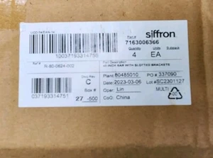 (4 Pack) Siffron 48" Bar With Slotted Brackets, 7163006366 - Picture 1 of 1