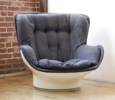 Karate Chair for Airborne Michel Cadestin Mid Century Space Age Fiberglass Shell Cover