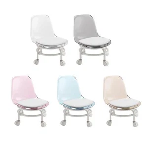 Low Rolling Stool, 360° Rotating Rolling Stool and Backrest Roller Stool Swivel - Picture 1 of 25
