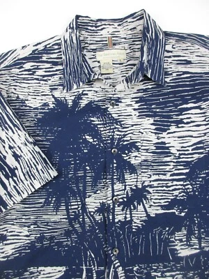 Mens Large The Territory Ahead Shirt hawaiian palm tree blue beach canoe - Image 1 of 4