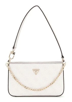 GUESS Noelle II Mini Top Zip Shoulder Bag Schultertasche Tasche White Logo Neu - Bild 1 von 3