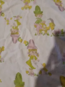 Coperta ricevimento bambino vintage bianca rosa verde circa 33x21 pollici Senza fori o sta - Foto 1 di 5