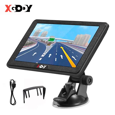 XGODY 7 Zoll LKW PKW GPS Navigationsgerät Auto Navi EU Karte Speedcam POIs 16GB - Bild 1 von 4