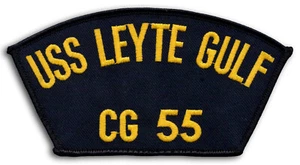 US Navy CG-55 USS Leyte Gulf Guided Missile Cruiser Cap Patch Iron-On - Picture 1 of 1