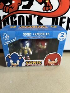 Sonic The Hedgehog Sonic & Knuckles Figure Toy Doll 2 Pack RARE Kidrobot.  🔥