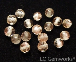 1 pc OREGON SUNSTONE 4mm 4.5mm 5mm Faceted Round Bead AAAA Gem Quality - Picture 1 of 2