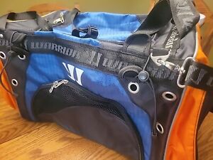 Warrior Lacrosse Full Size Equipment Bag Blue Orange Black Space Shuttle