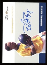 2006 EMMANUEL BURRISS Signed Card autograph AUTO GIANTS NATIONALS PHILLIES