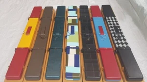 Snooker Pool Cue Case Peradon Executive Leather 3/4 Wide 47" 120cm - Picture 1 of 25