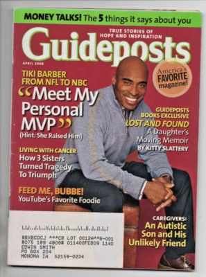 Guideposts Magazine April 2008 Tiki Barber New York Giants Virginia Cavaliers - Image 1 of 4