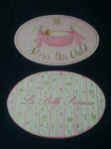 2 Girl's Oval Wall Plaques by Stupell Industries (Lot of 2) - Picture 1 of 9