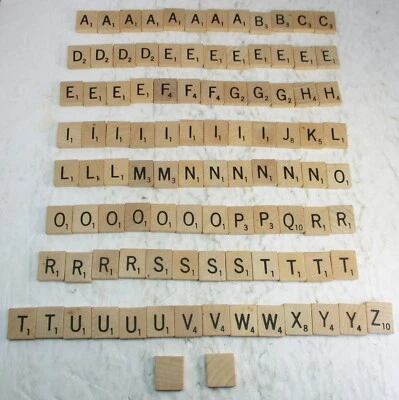 Replacement Original Wood Tiles 1976 Scrabble Board Game - You Pick One You Want - Image 1 of 2
