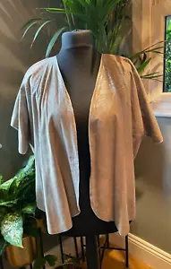 Ladies Vintage Bolero Style Jacket with Silver metallic print - Possibly 1980s - Picture 1 of 6