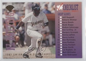1995 Leaf Checklists Tony Gwynn #7 HOF
