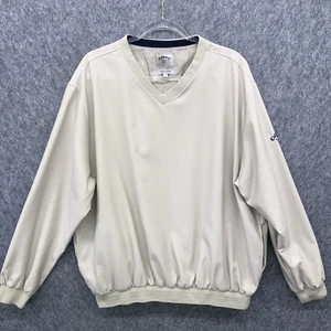 Callaway Golf Pullover Windbreaker Jacket Mens L Tan Microfiber - Picture 1 of 10