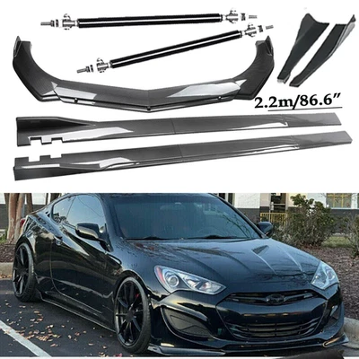 Carbon Fiber Front Bumper Lip Spoiler Side Skirt Body Kits For Hyundai Genesis C Foto 1 de 4