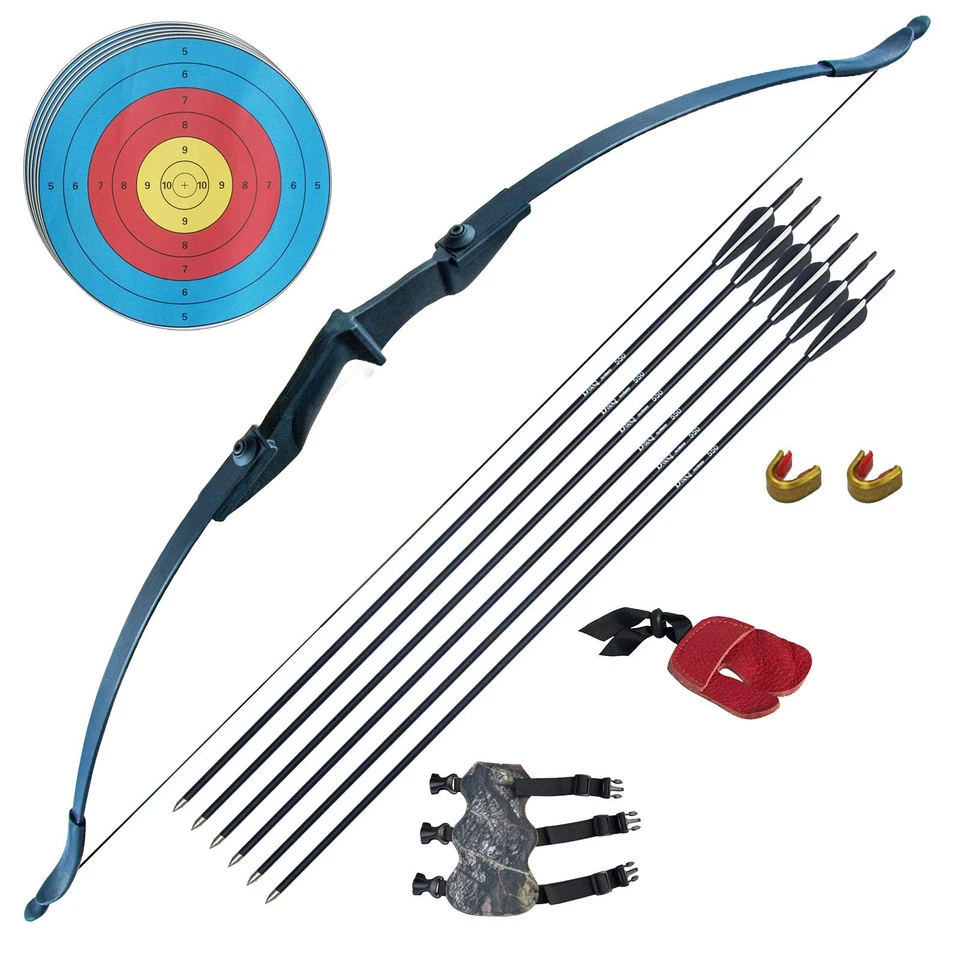 Tongtu Archery Recurve Bow and Arrow Set for Adults Beginners 30 40lbs Takedown