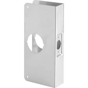 1-3/4 x 9 in. Thick Solid Brass Lock and Door Reinforcer, 2-1/8 in. Single Bore - Picture 1 of 3