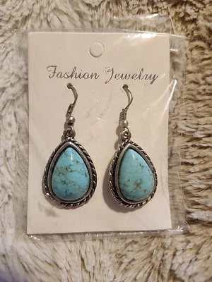 Pendientes Turquesa Natural Joyería de Moda Foto 1 de 2