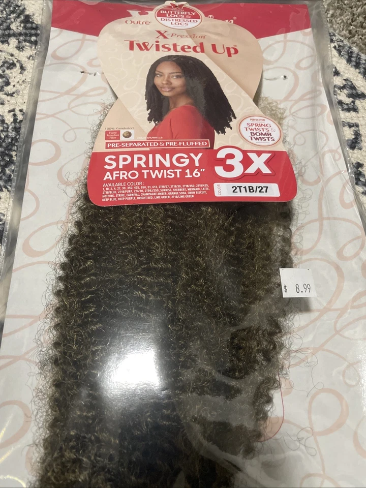 X-pression Springy Afro Twist 16 英寸 - 颜色 2T1B/27 — 第 1/1 张图片