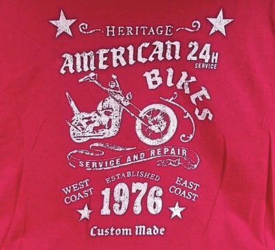 BICICLETA CHOPPER AMERICAN Heritage roja servicio de reparación de motocicletas sin mangas talla 2XL Foto 1 de 4